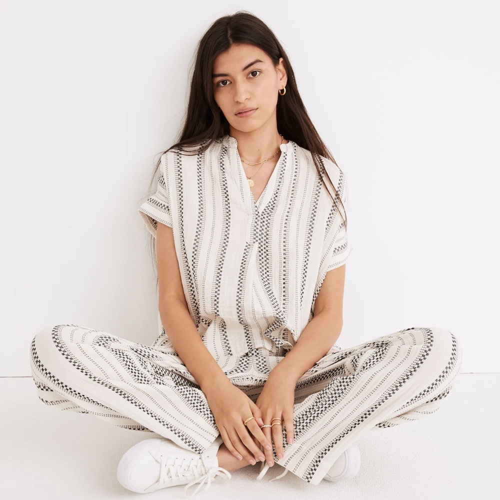 MADEWELL LIGHTSPUN LAKELINE POPOVER TOP